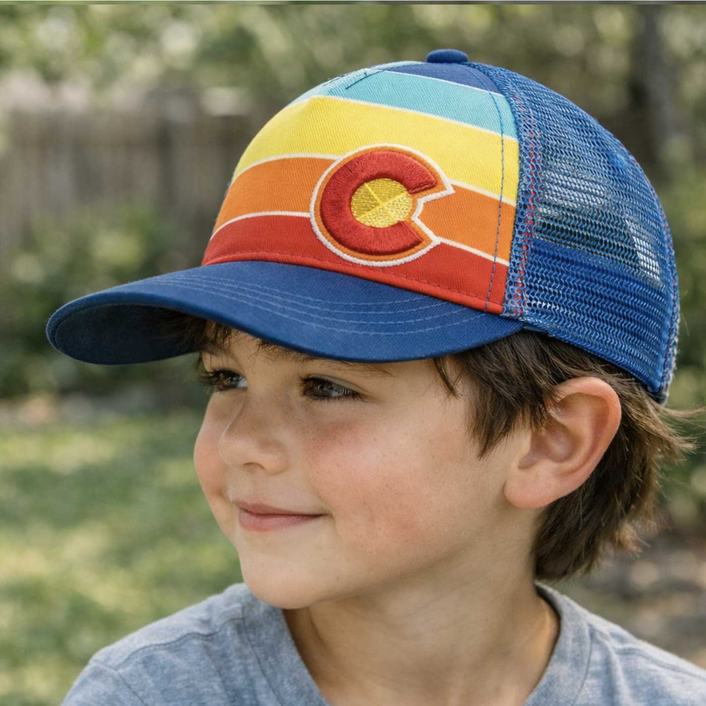 Kids' Rainbow Fader Trucker Hat