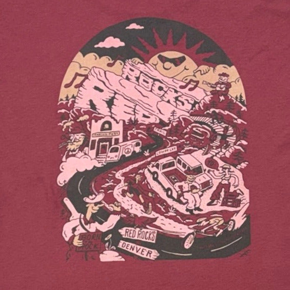 Red Rocks Born To Rock Unisex T-Shirt - Sandstone Red
