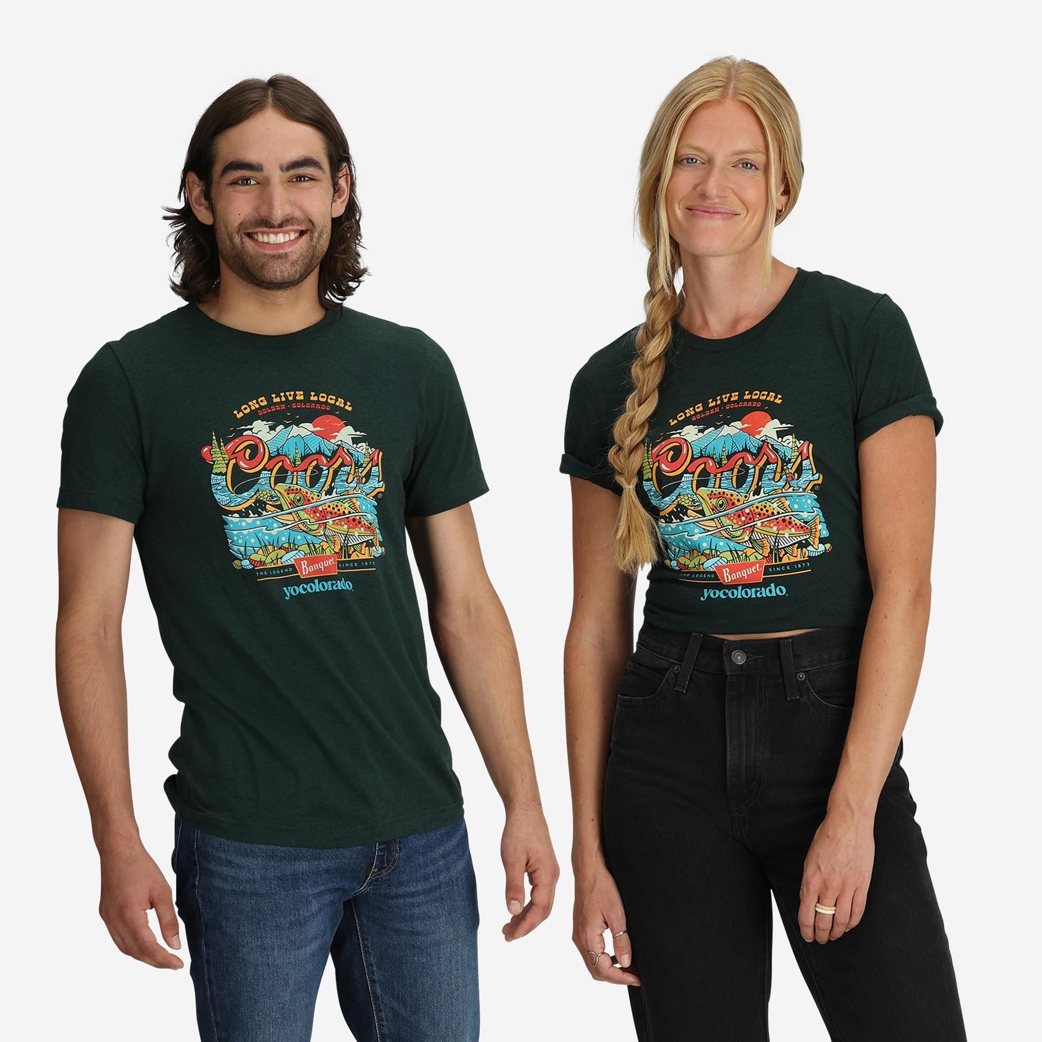 Unisex Coors Banquet x YoColorado Fly Fishing T-Shirt - LIMITED EDITIO