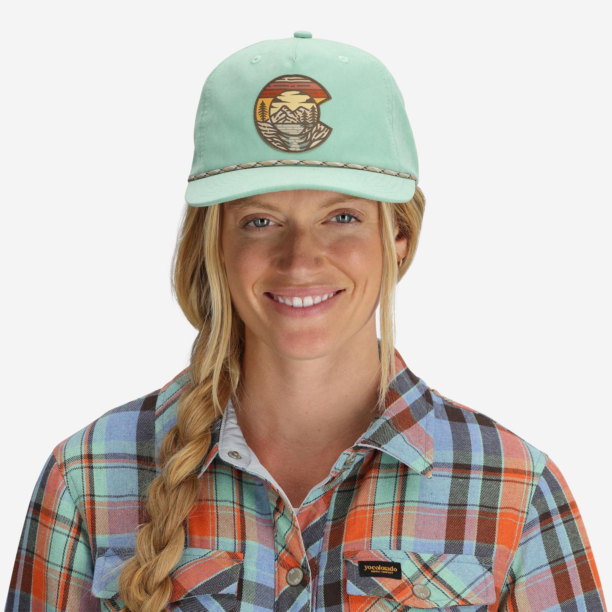 Mountain C Rope Hat in Teal