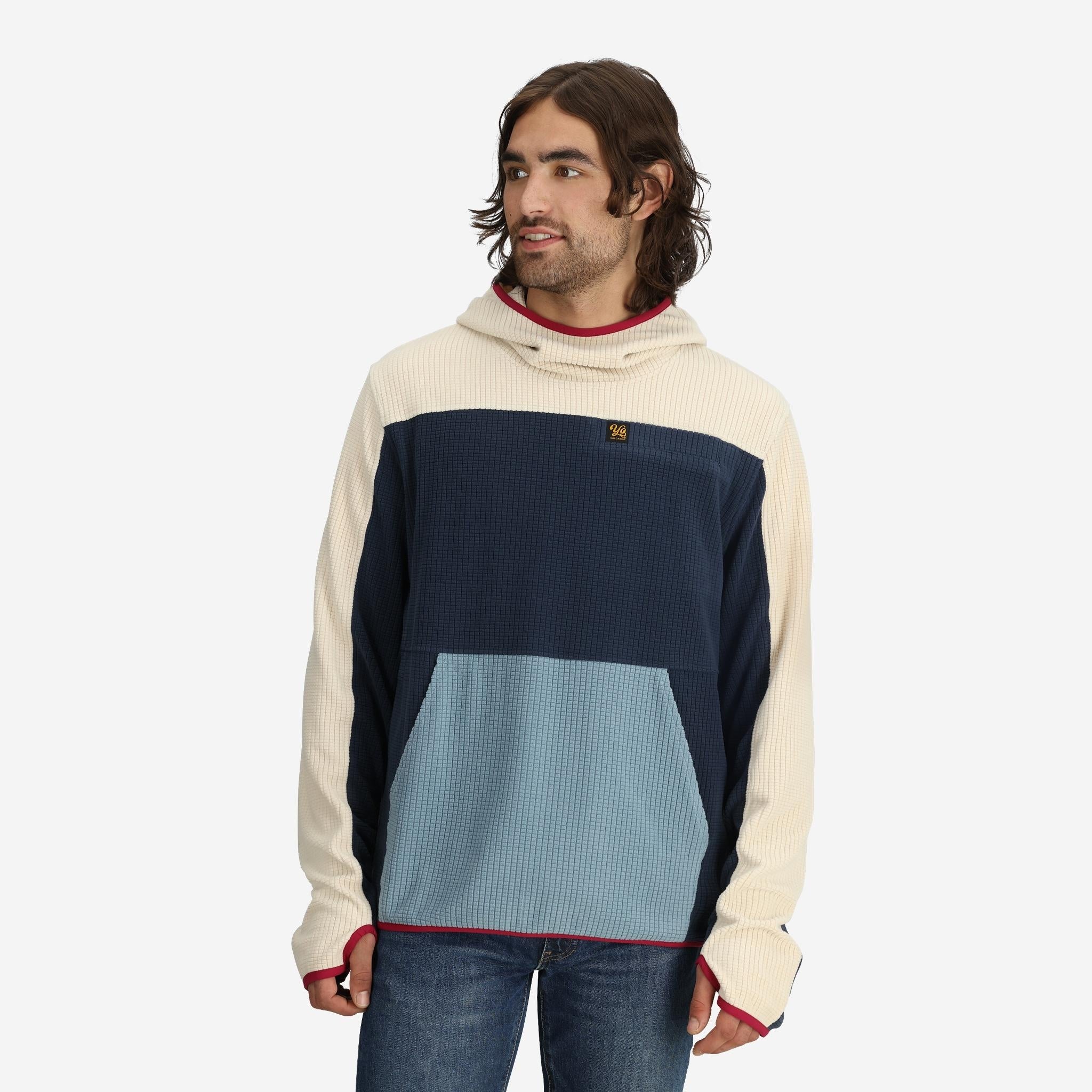 Unisex Verve Grid Fleece Hoodie in Alpine - FINAL SALE