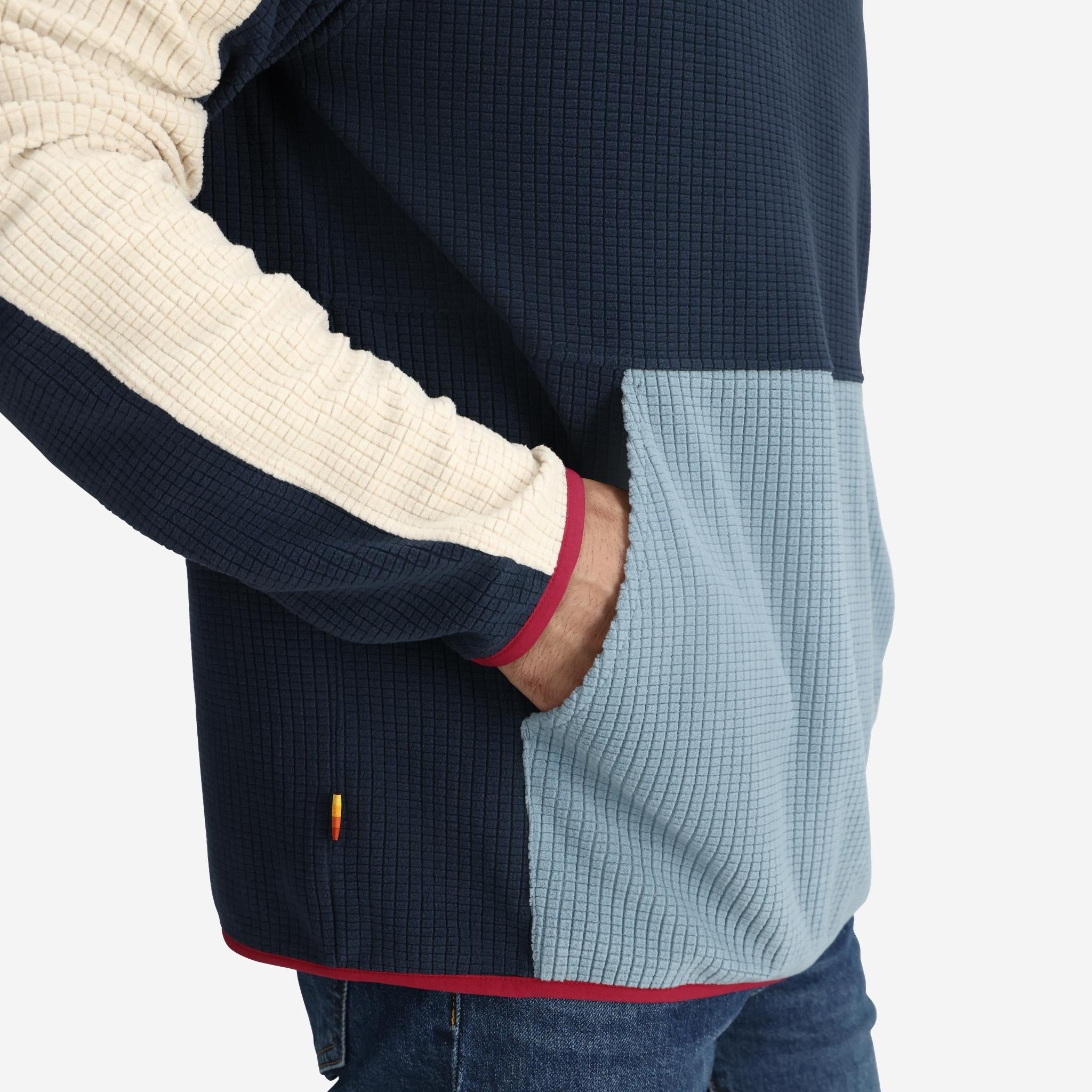 Unisex Verve Grid Fleece Hoodie in Alpine - FINAL SALE