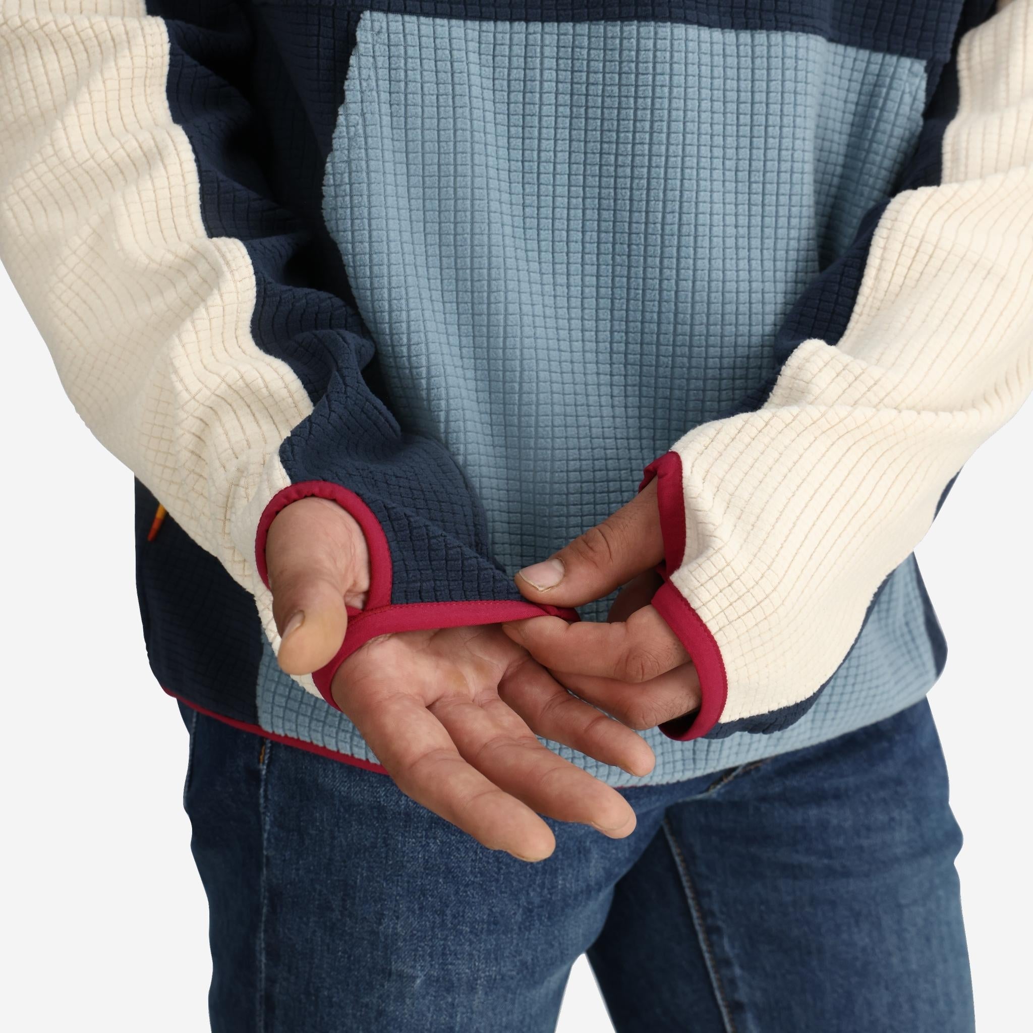 Unisex Verve Grid Fleece Hoodie in Alpine - FINAL SALE