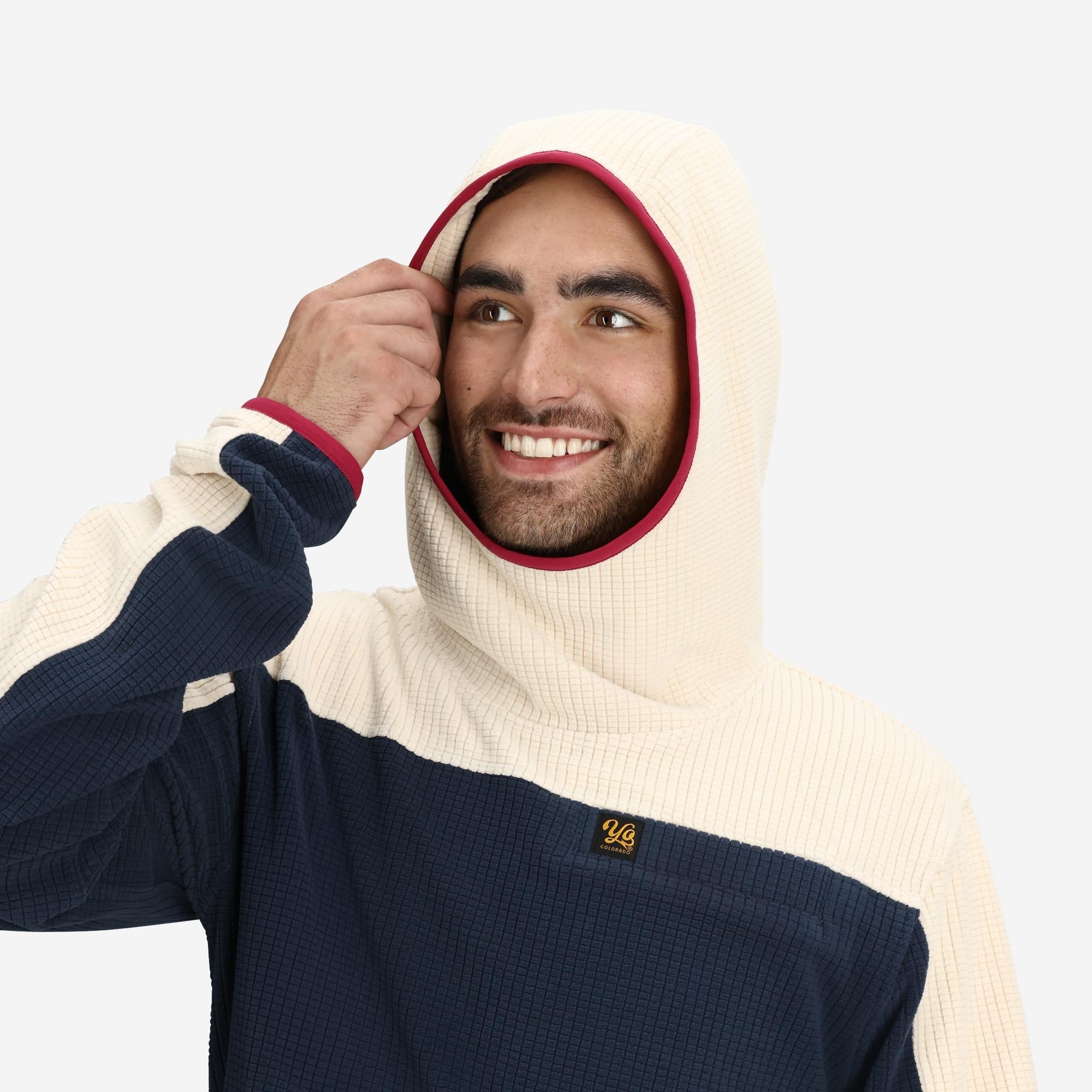 Unisex Verve Grid Fleece Hoodie in Alpine - FINAL SALE