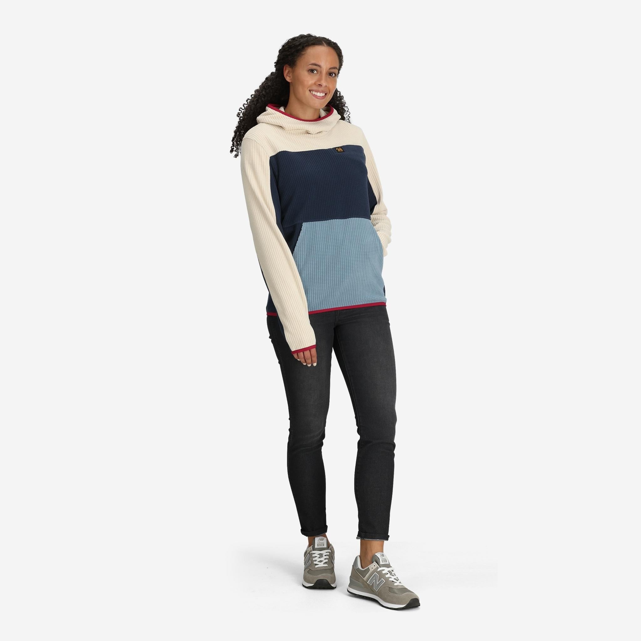 Unisex Verve Grid Fleece Hoodie in Alpine - FINAL SALE