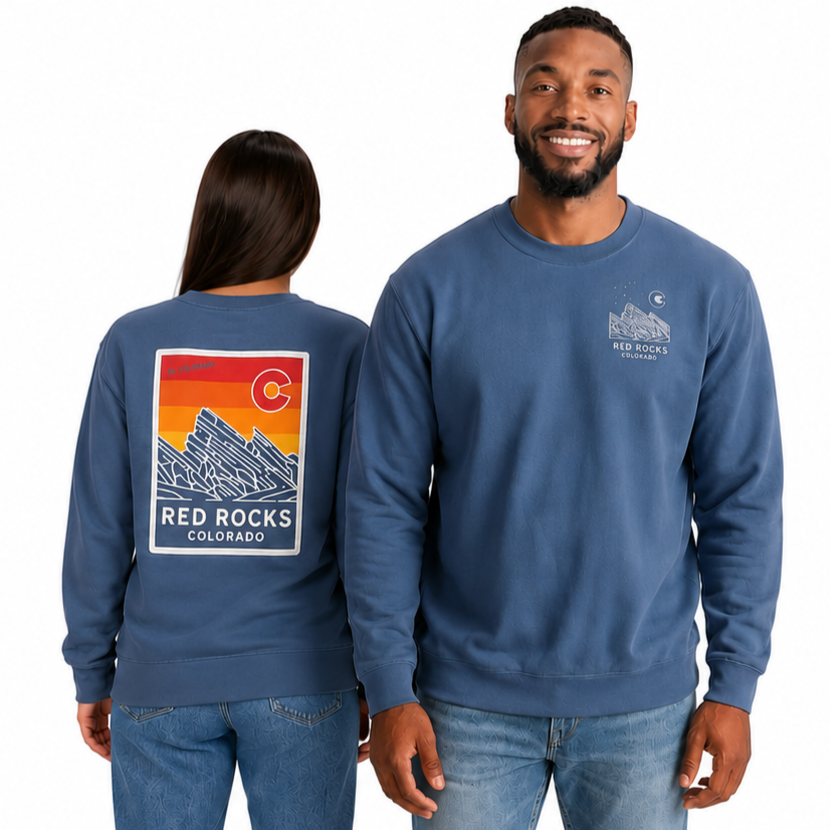 Red Rocks Fader Unisex Crewneck Sweatshirt