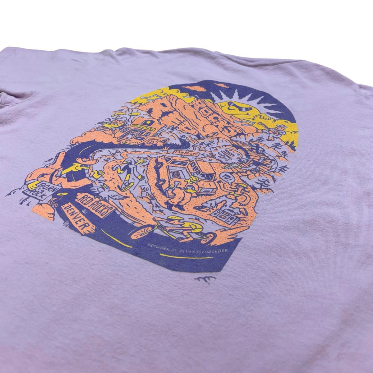 Red Rocks Born to Rock Unisex T-Shirt - Twilight Lavender