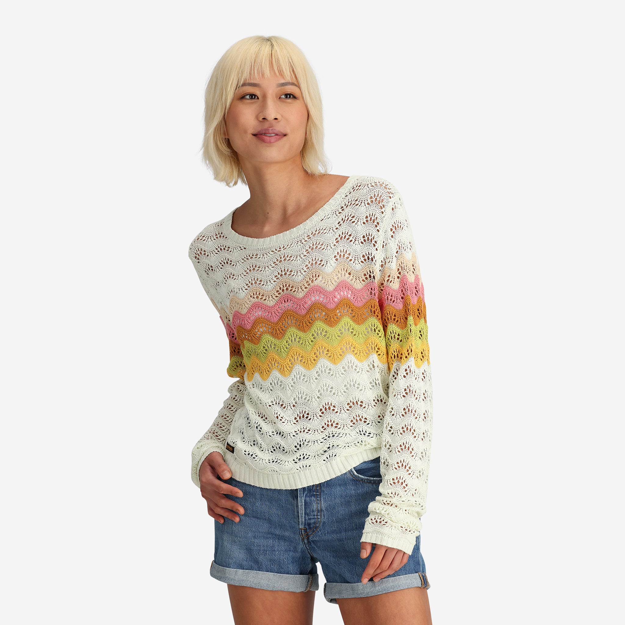 Women's Craft Knit Sweater in Cream - FINAL SALE