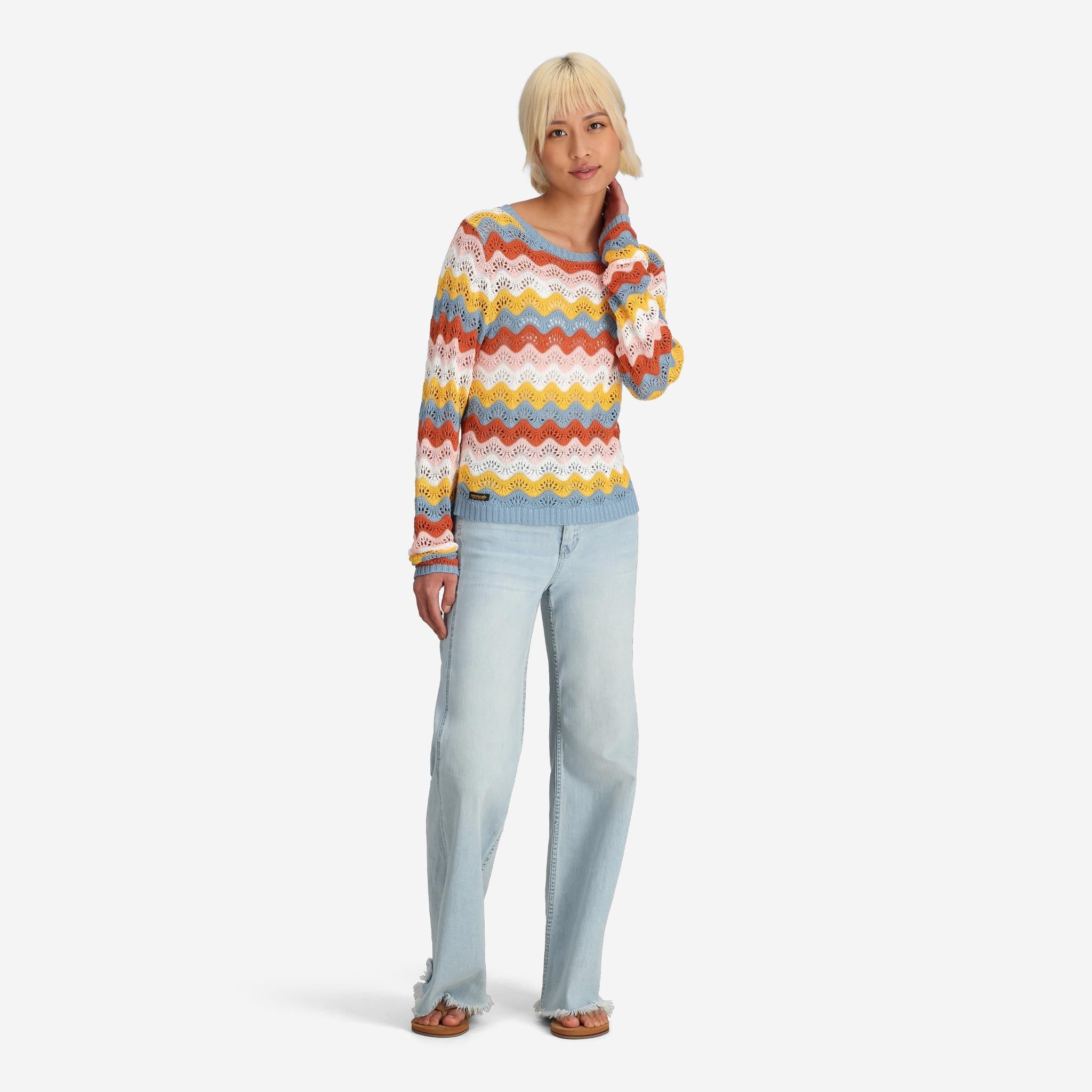 Women's Craft Knit Sweater in Ocean - FINAL SALE