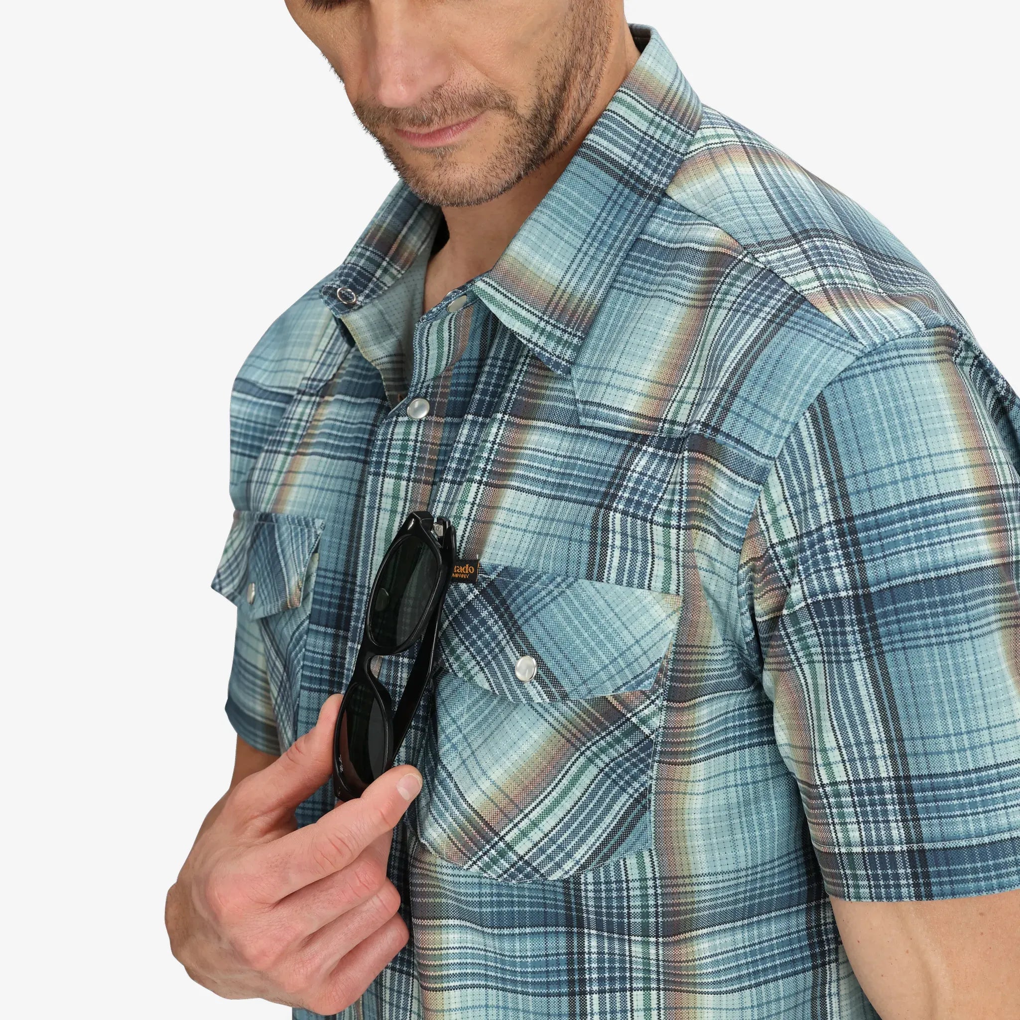 Men's Western Plaid Tech Shirt - RECYCLED