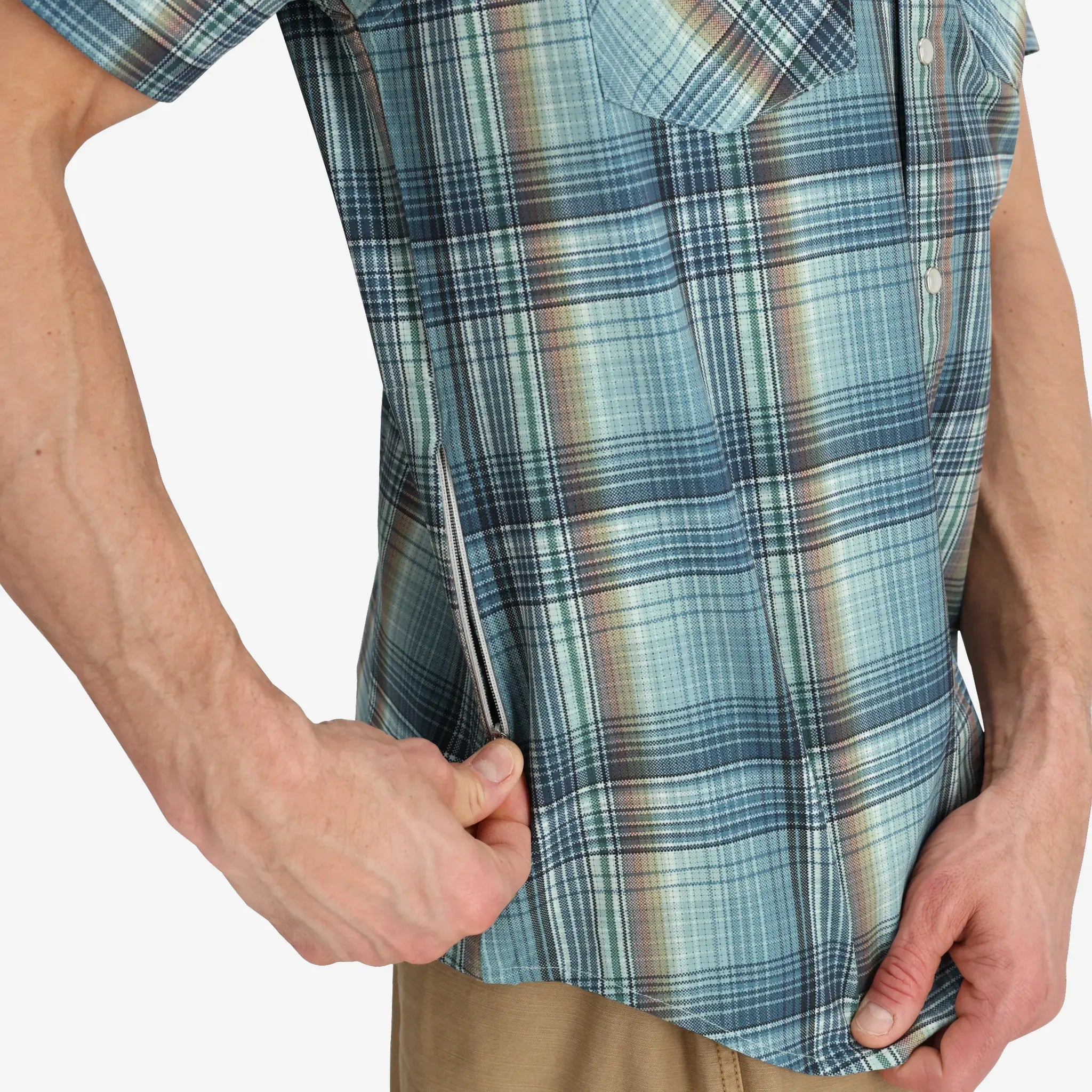 Men's Western Plaid Tech Shirt - RECYCLED