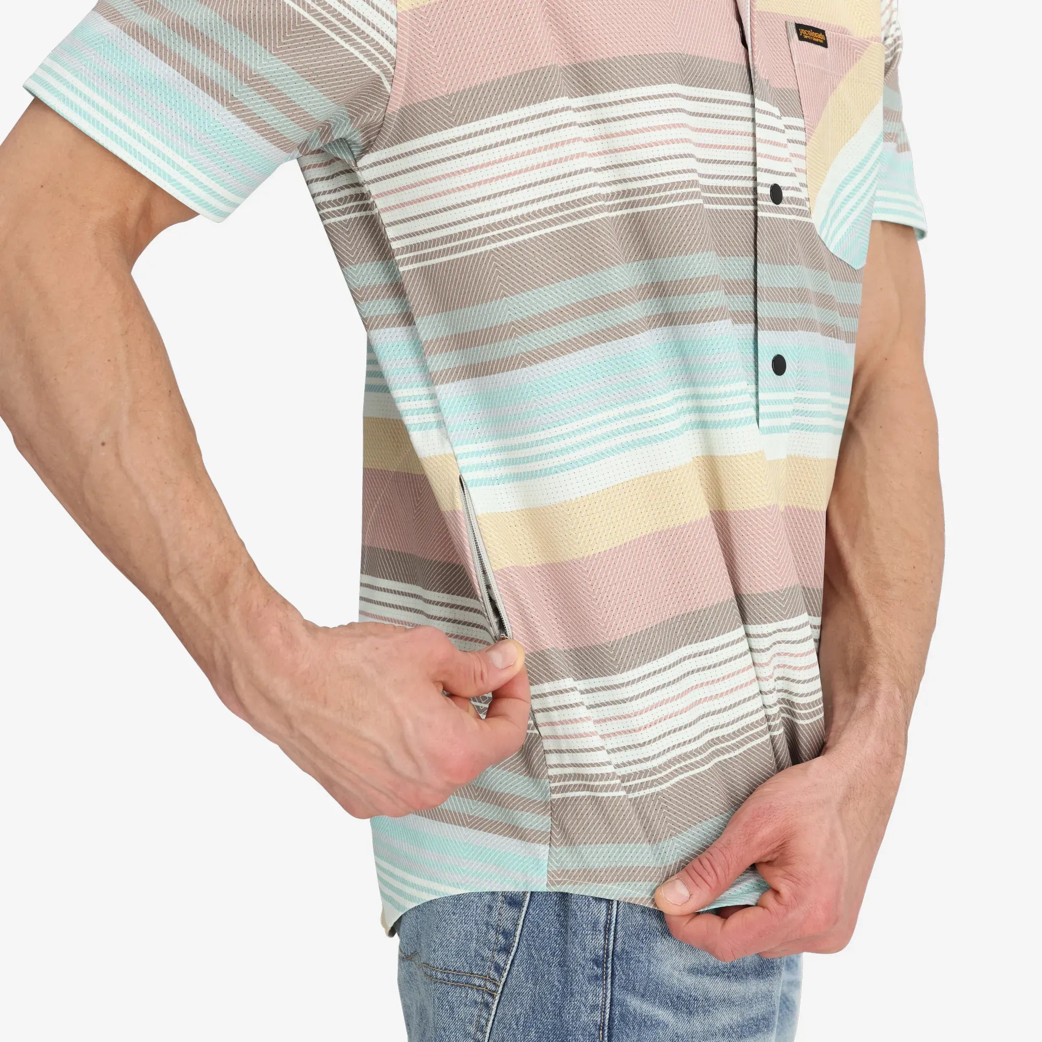 Men's Enduro Boardwalk Stripe Tech Shirt - RECYCLED