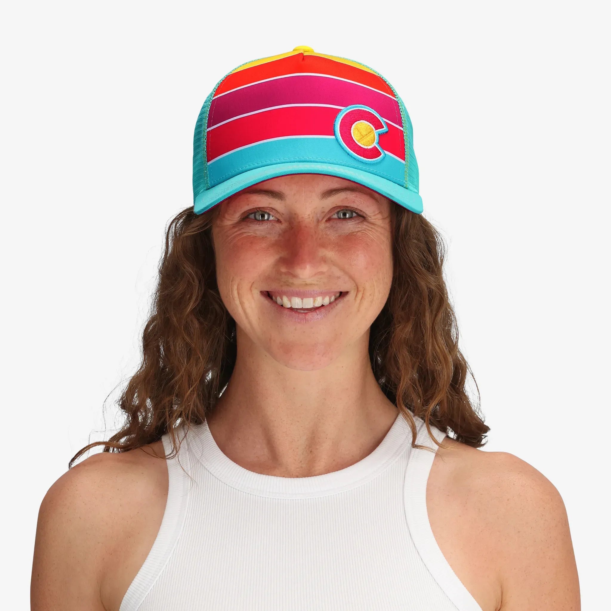 Turquoise Lake Fader Trucker Hat