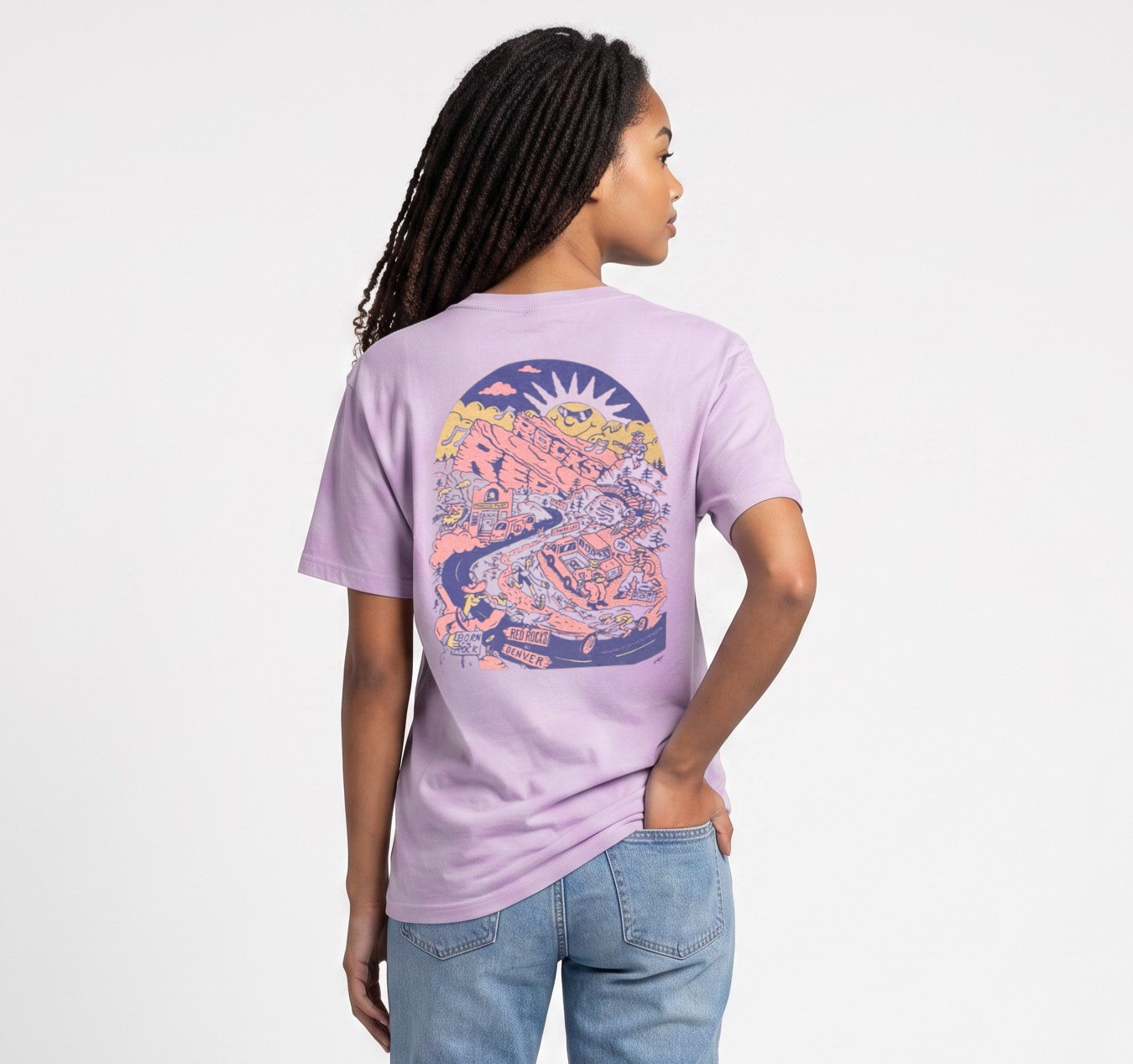 Red Rocks Born to Rock Unisex T-Shirt - Twilight Lavender