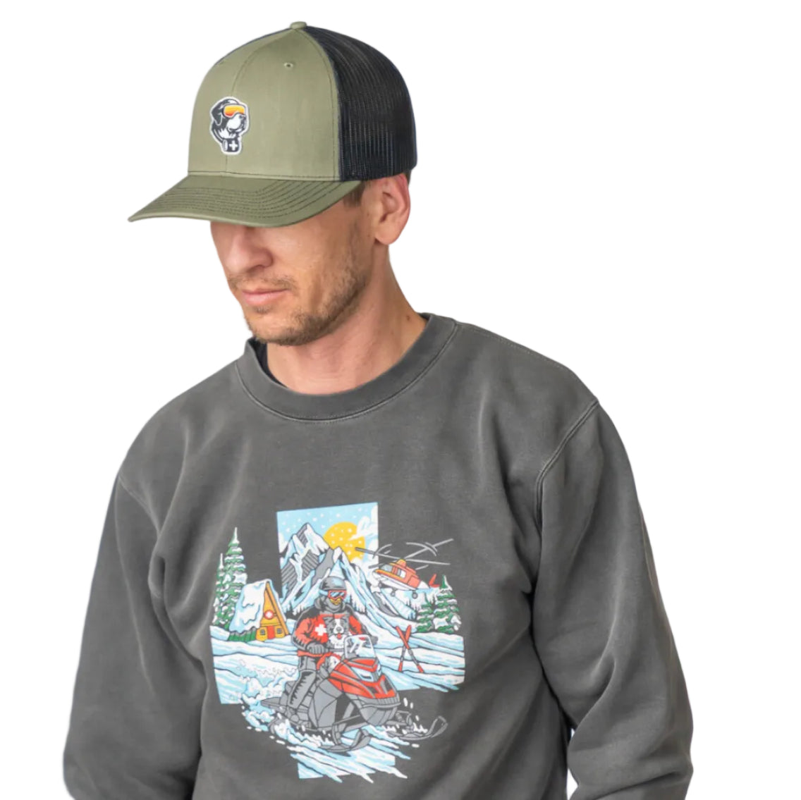 NSP Blizz the “Pawtrol” Dog Trucker Hat in Alpine Green