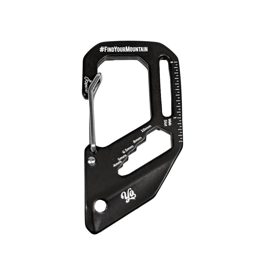 Yo Multitool Carabiner Keychain - Black