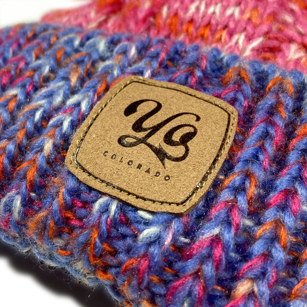 Yurt Pom Beanie in Coral