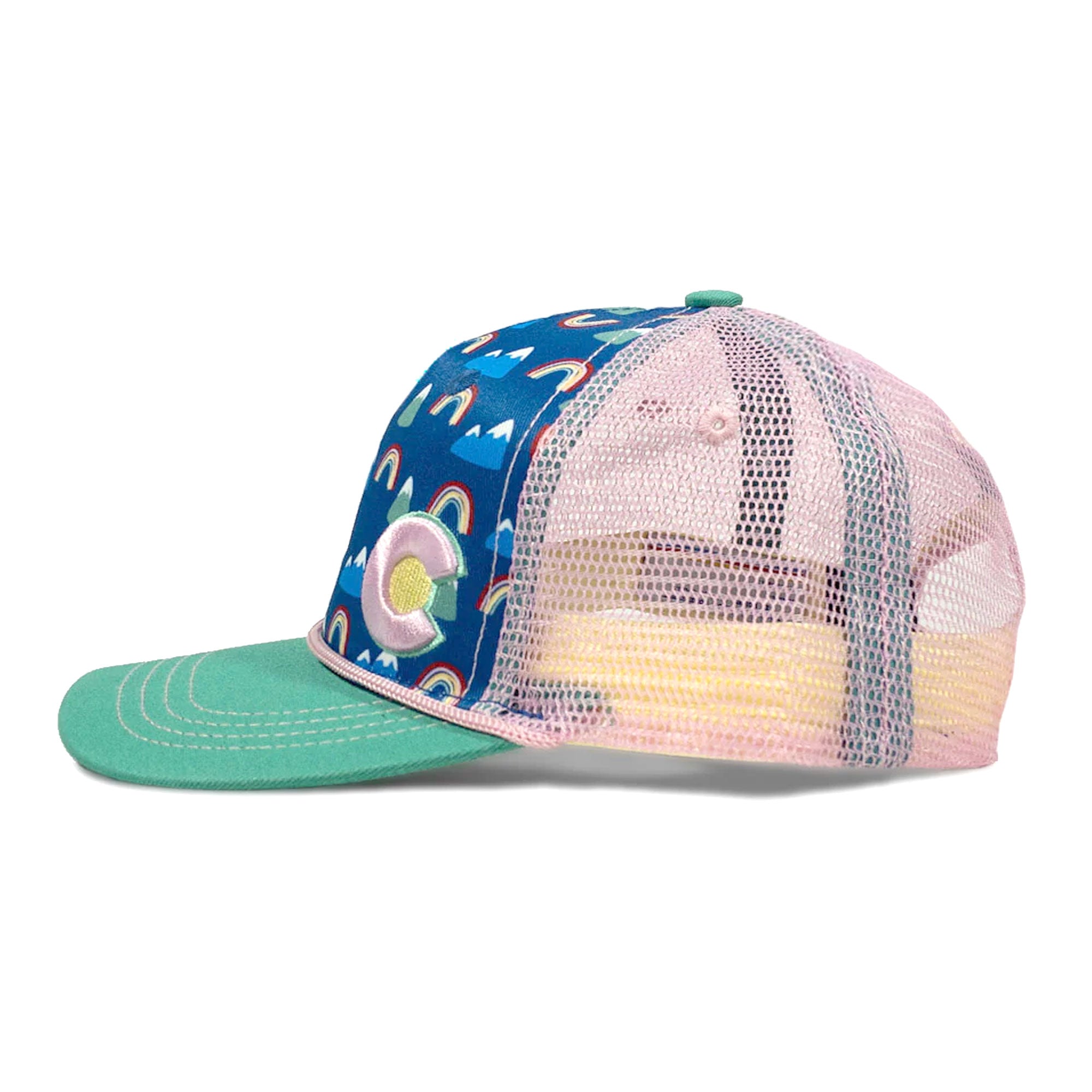 Kids' Mountain Rainbow Trucker Hat