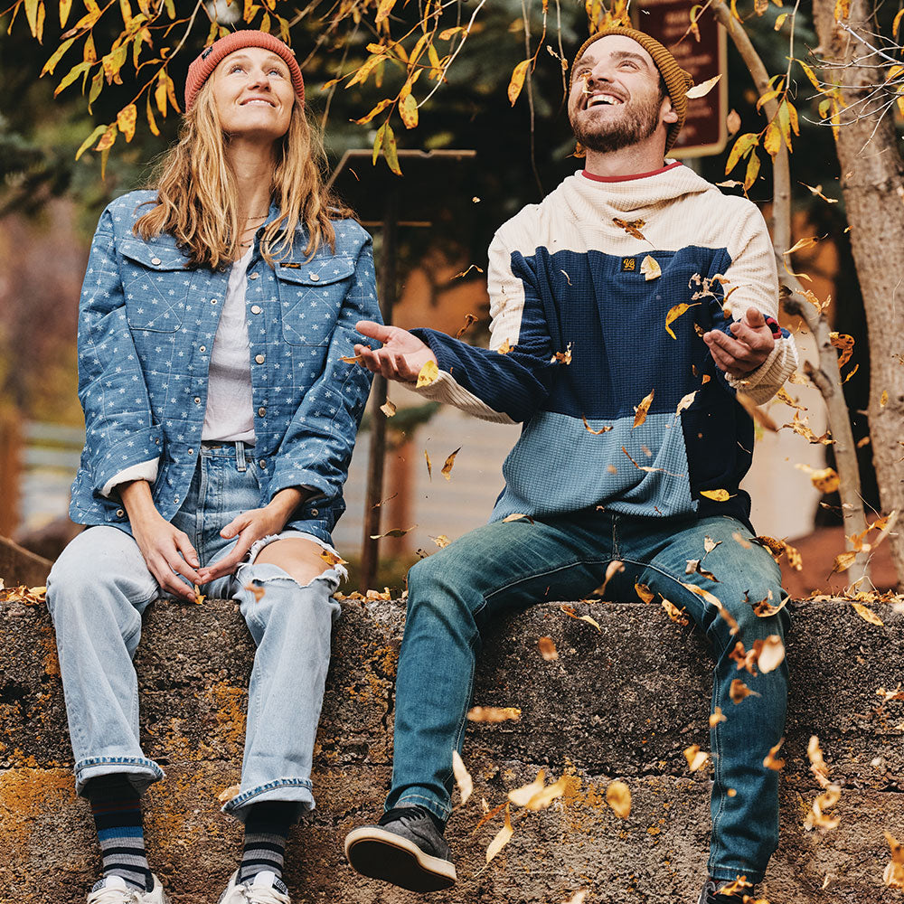 Unisex Verve Grid Fleece Hoodie in Alpine - FINAL SALE