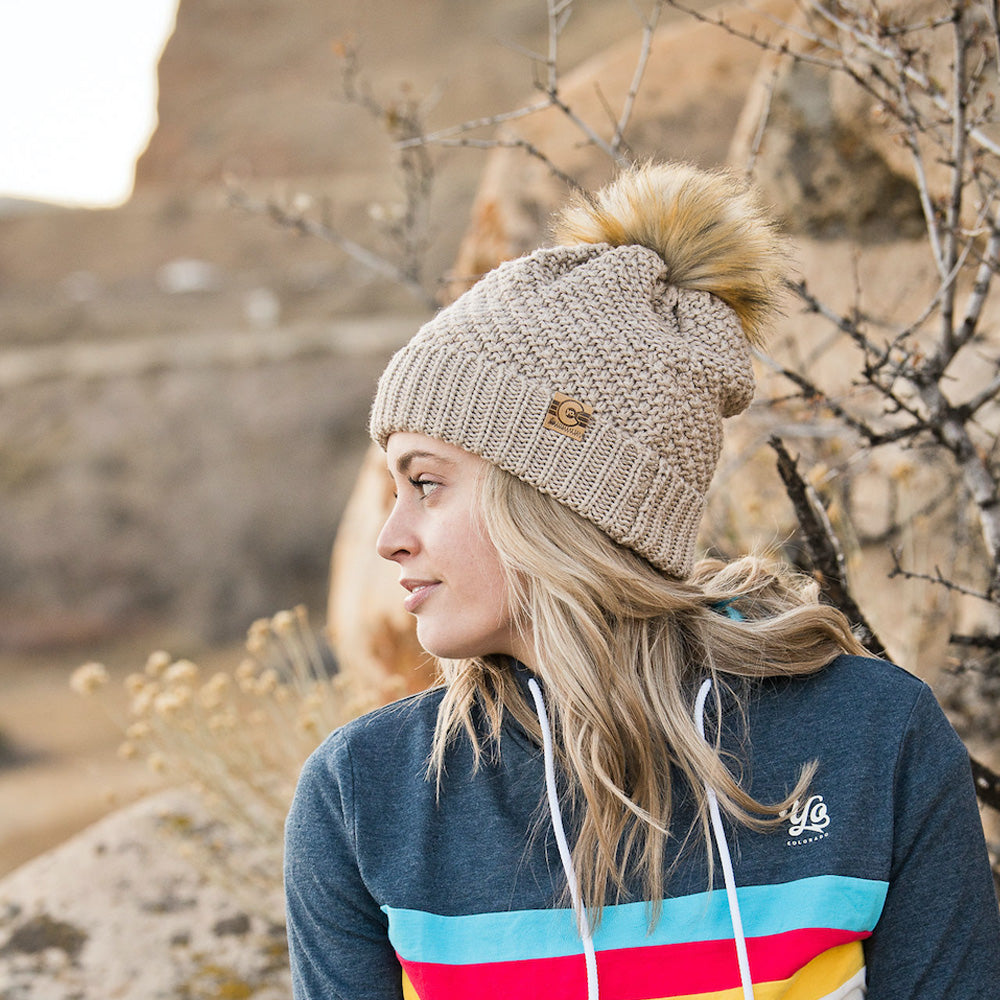 Cosmo Faux Fur Pom Beanie