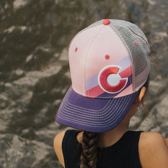 Kids' Incline Colorado Trucker Hat - Pink Berry