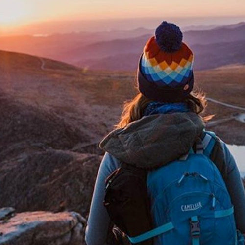 Rainbow Argyle Mountain Beanie