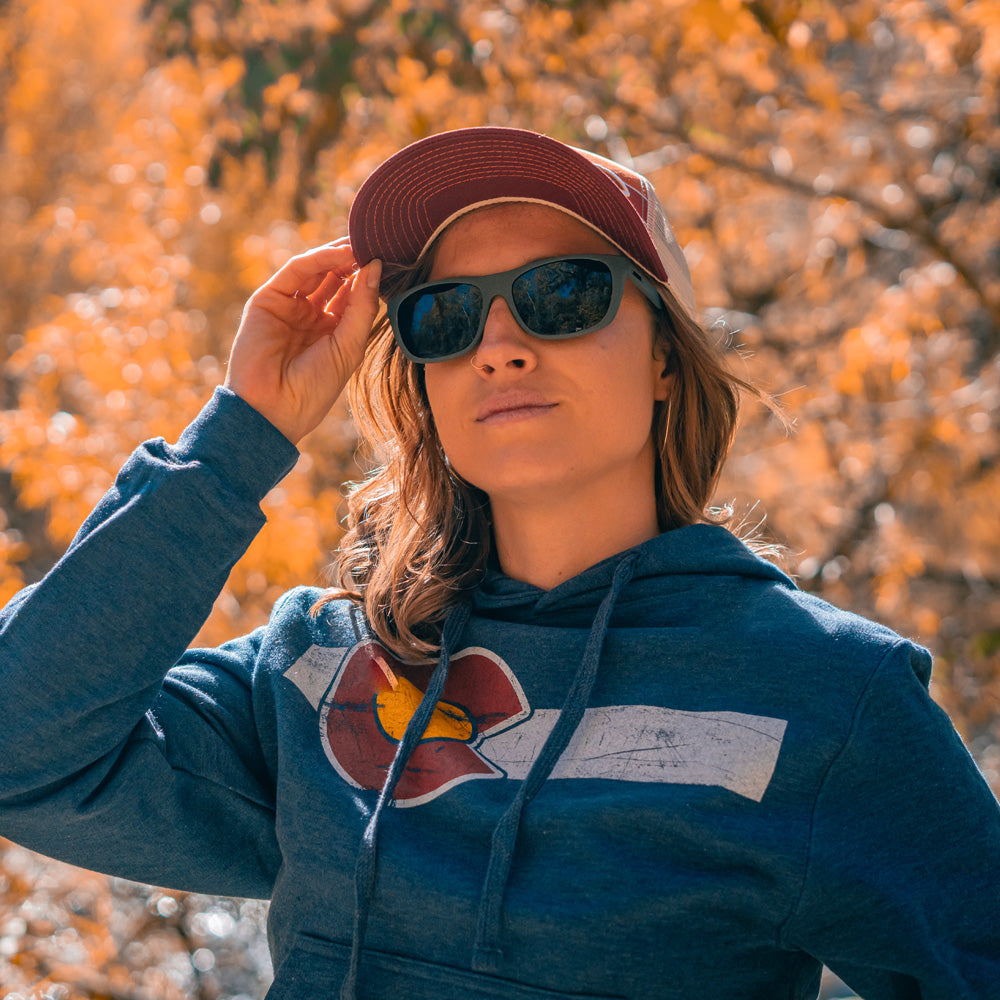 Unisex Classic Colorado Flag Hoodie - Heather Denim