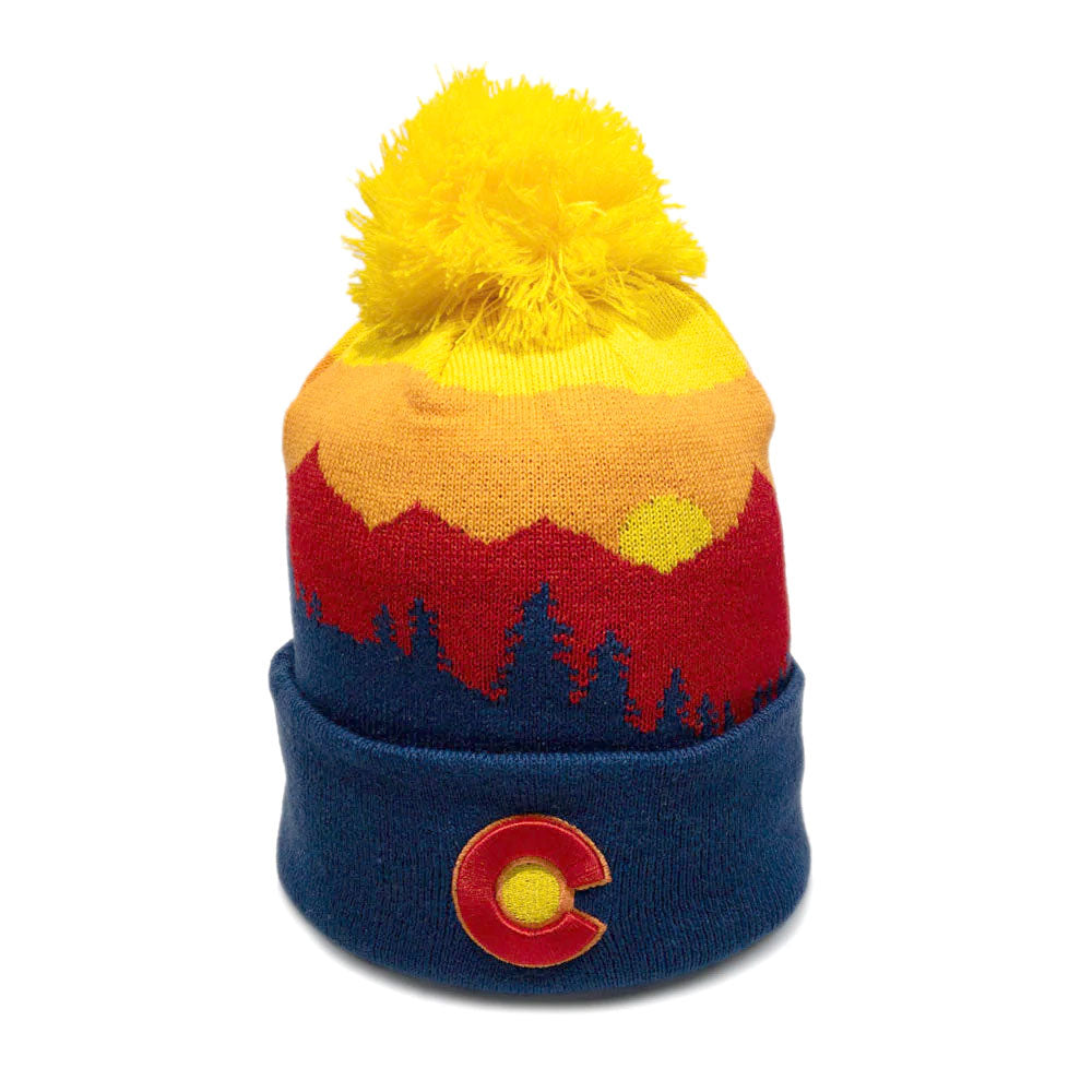 Argyle Colorado Mountain Rainbow Beanie | YoColorado
