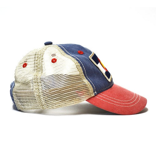 Kids' Vintage Colorado Flag Patch Trucker Hat