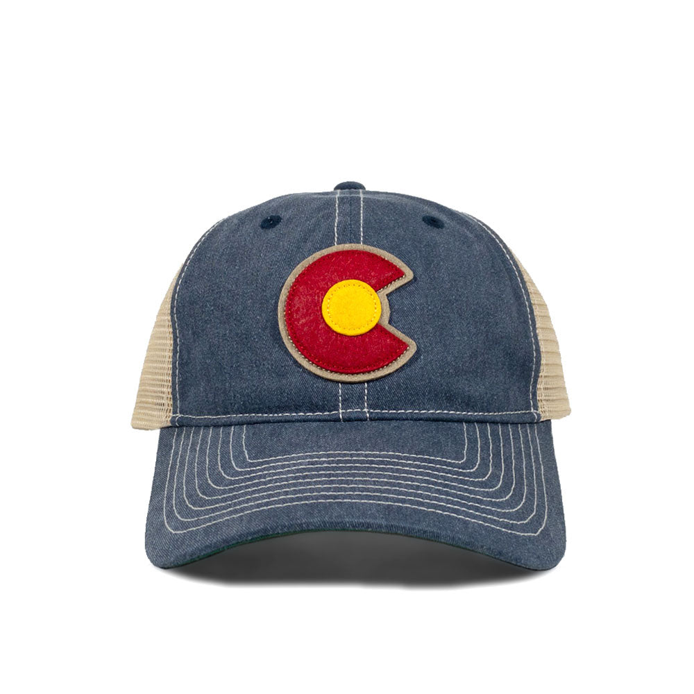 Vintage Colorado C Denim Trucker Hat