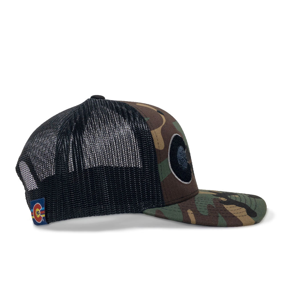 The Rogue Camo Black Mesh Hat