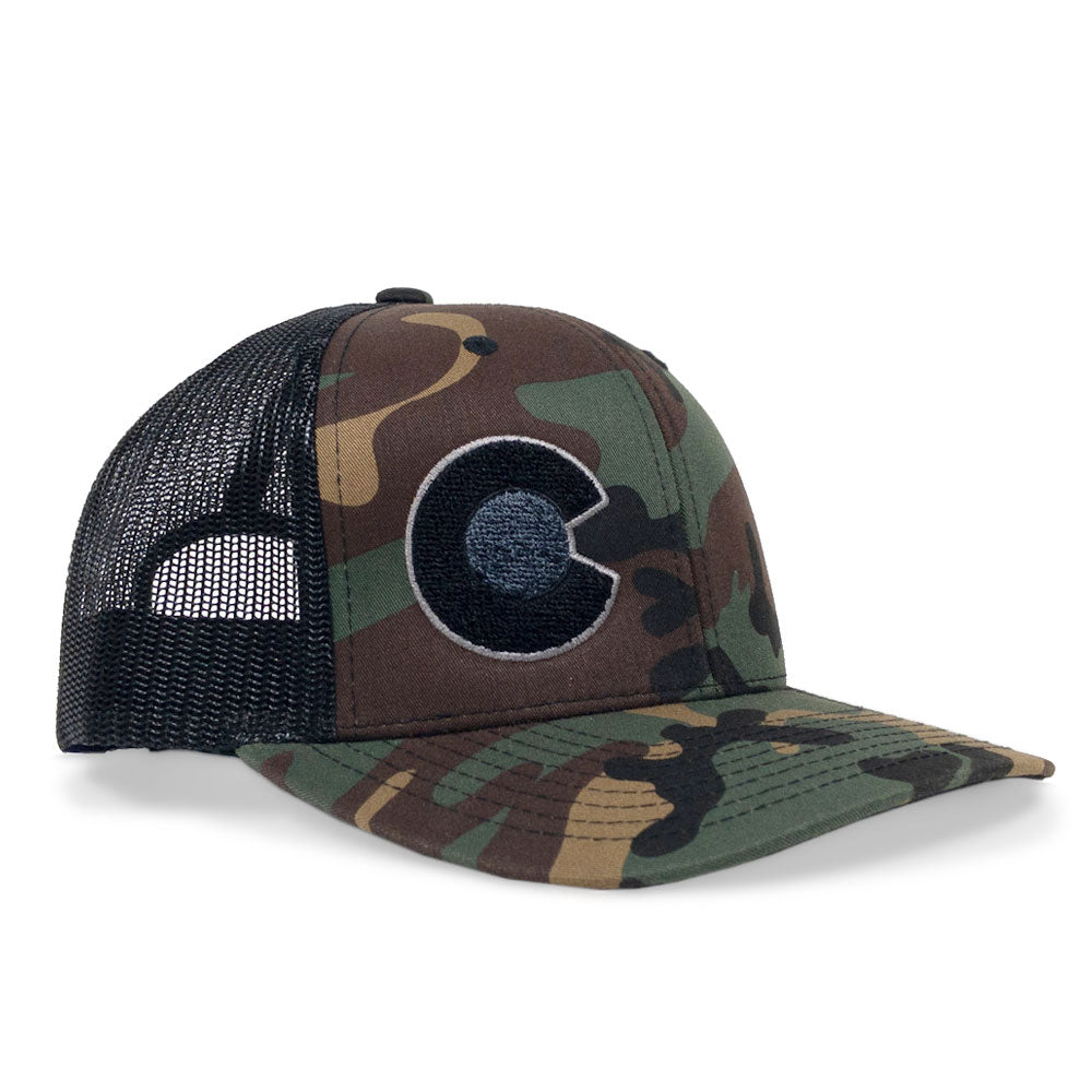 The Rogue Camo Black Mesh Hat