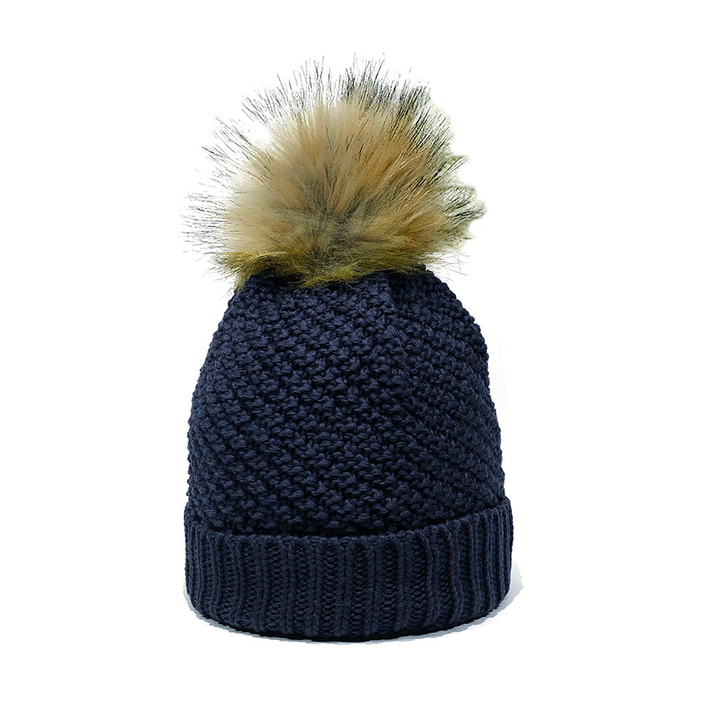 Cosmo Faux Fur Pom Beanie
