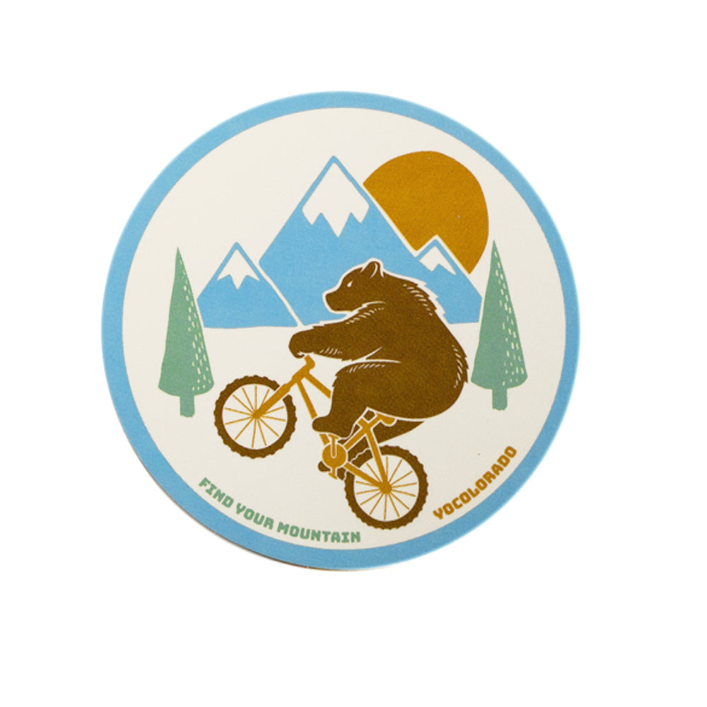 bicycle sticker shop near me Wheelie Bear Mountain Bike Sticker