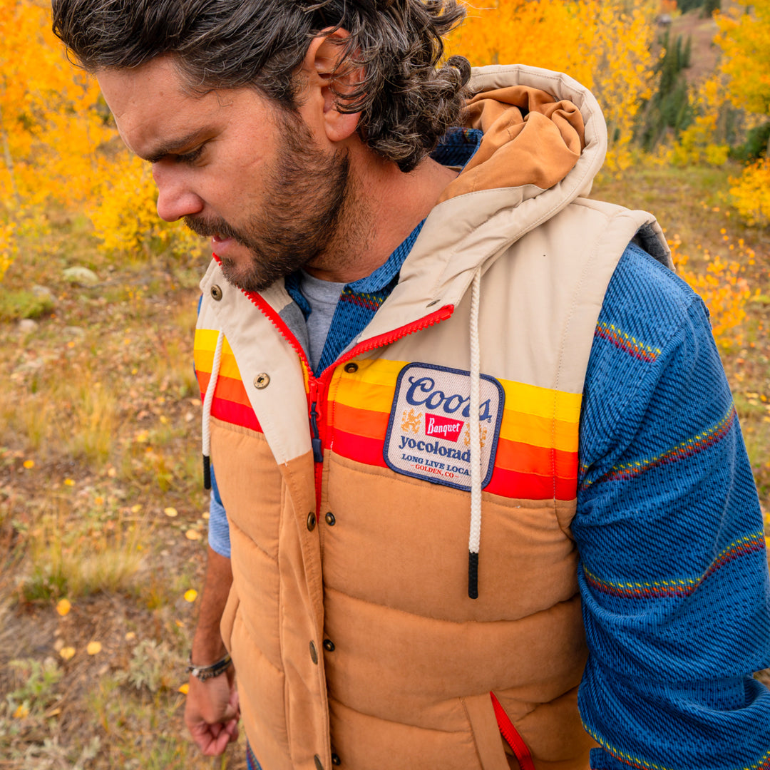 Unisex Coors Banquet X YoColorado Official Collab Epic Puffer Hooded Vest