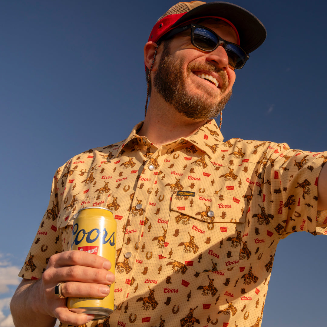 Coors Banquet Saddle Up Western Snap Shirt