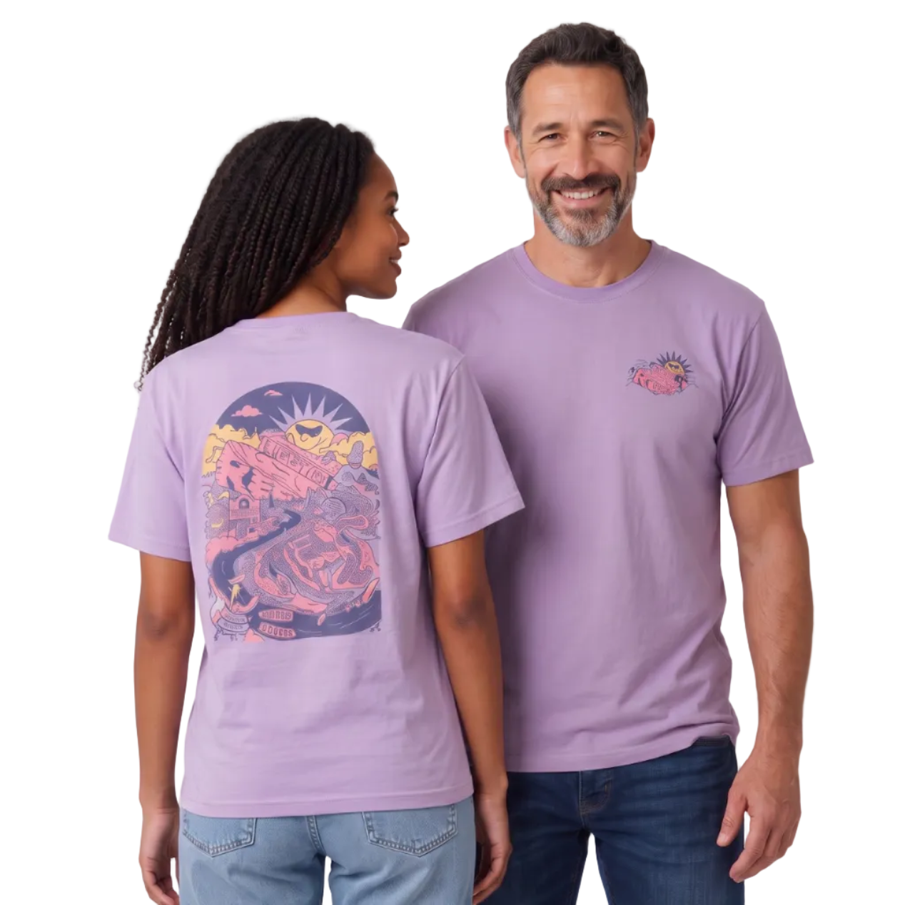 Red Rocks Born to Rock Unisex T-Shirt - Twilight Lavender
