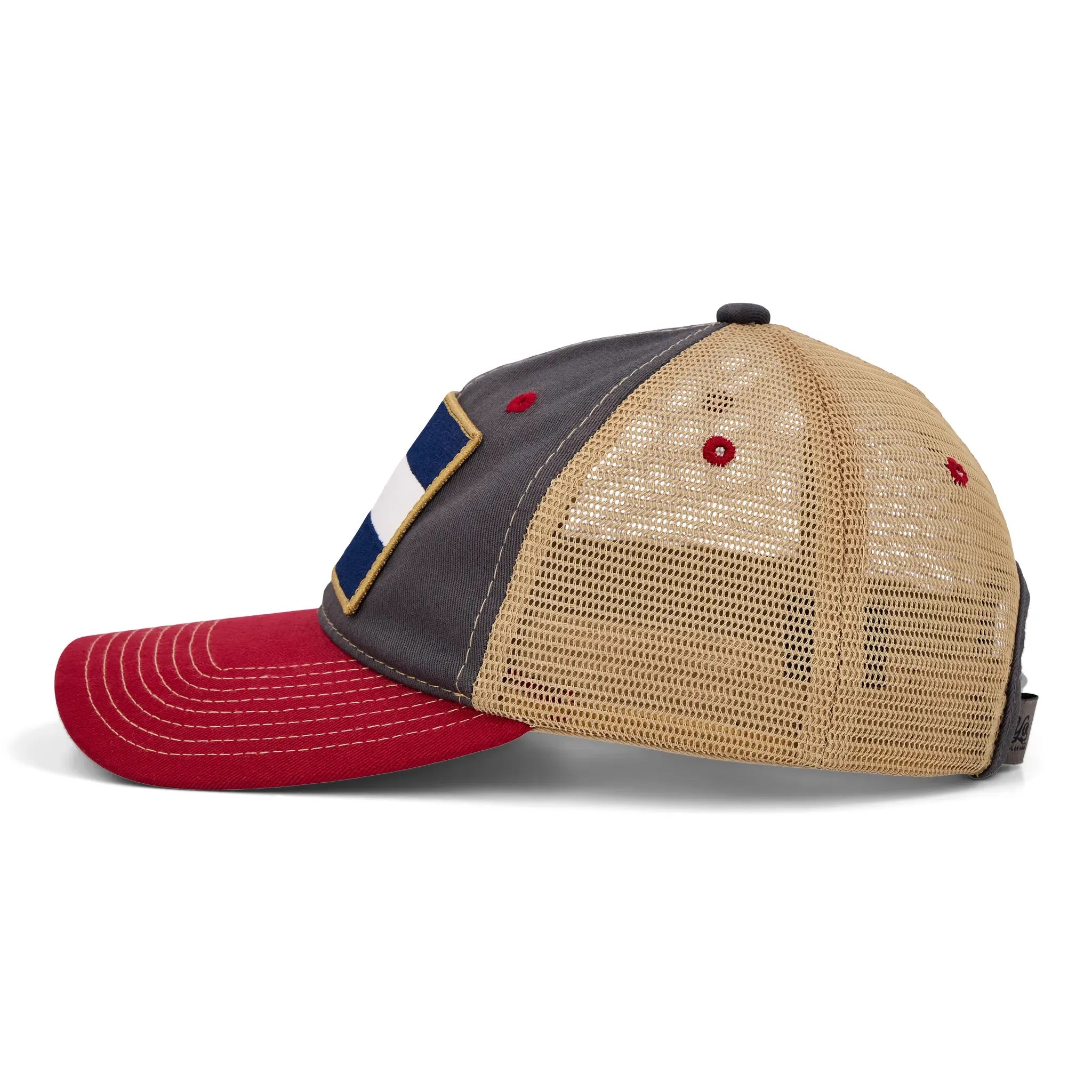 Vintage Denim Flag Patch Trucker Hat