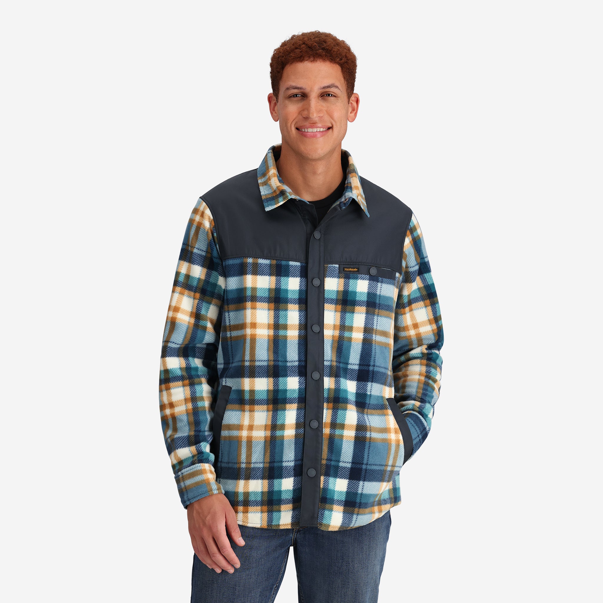 Men's Nomad Fleece Snap Jacket - Plaid - FINAL SALE