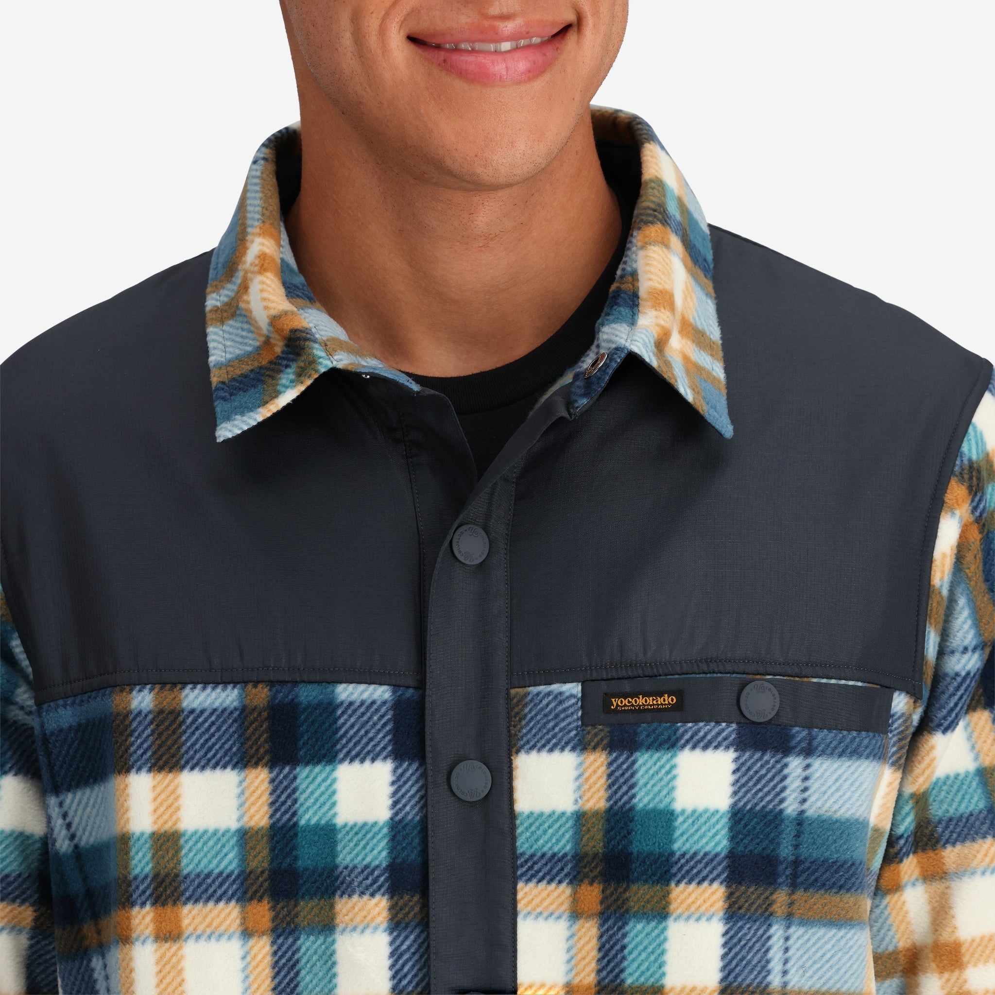 Men's Nomad Fleece Snap Jacket - Plaid - FINAL SALE