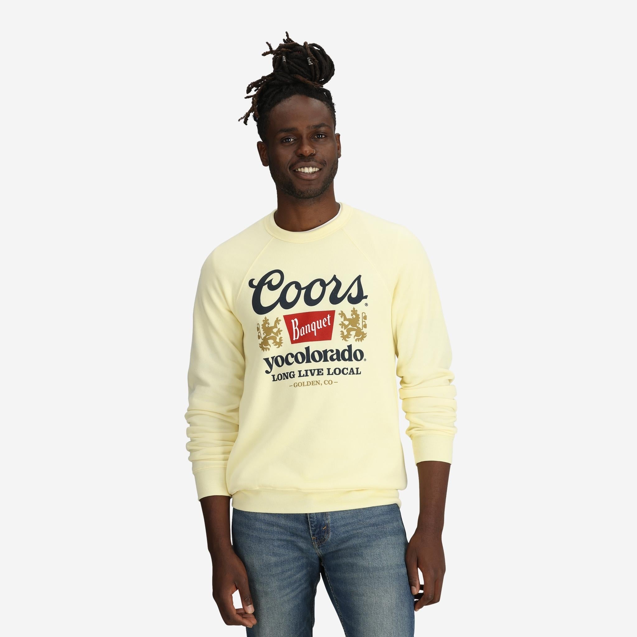 Coors Banquet x YoColorado Unisex Gold Crewneck Sweatshirt - LIMITED EDITION