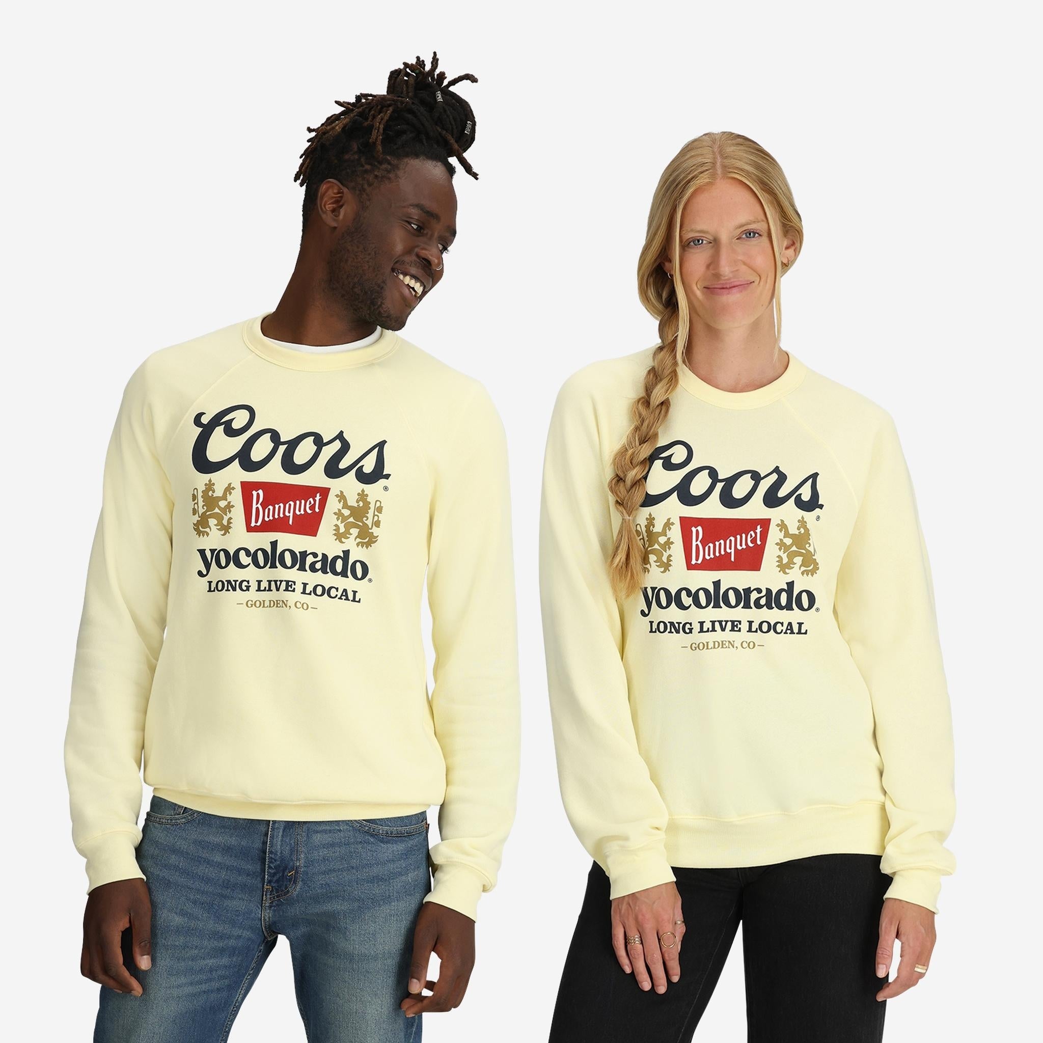 Coors Banquet x YoColorado Unisex Gold Crewneck Sweatshirt - LIMITED EDITION