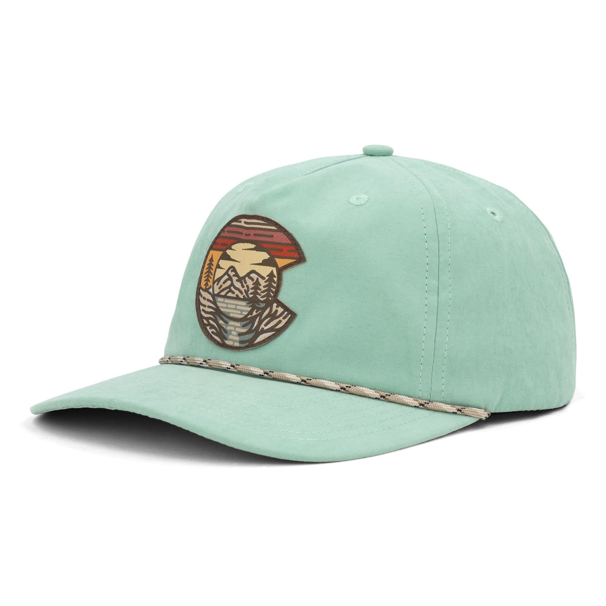Mountain C Rope Hat in Teal
