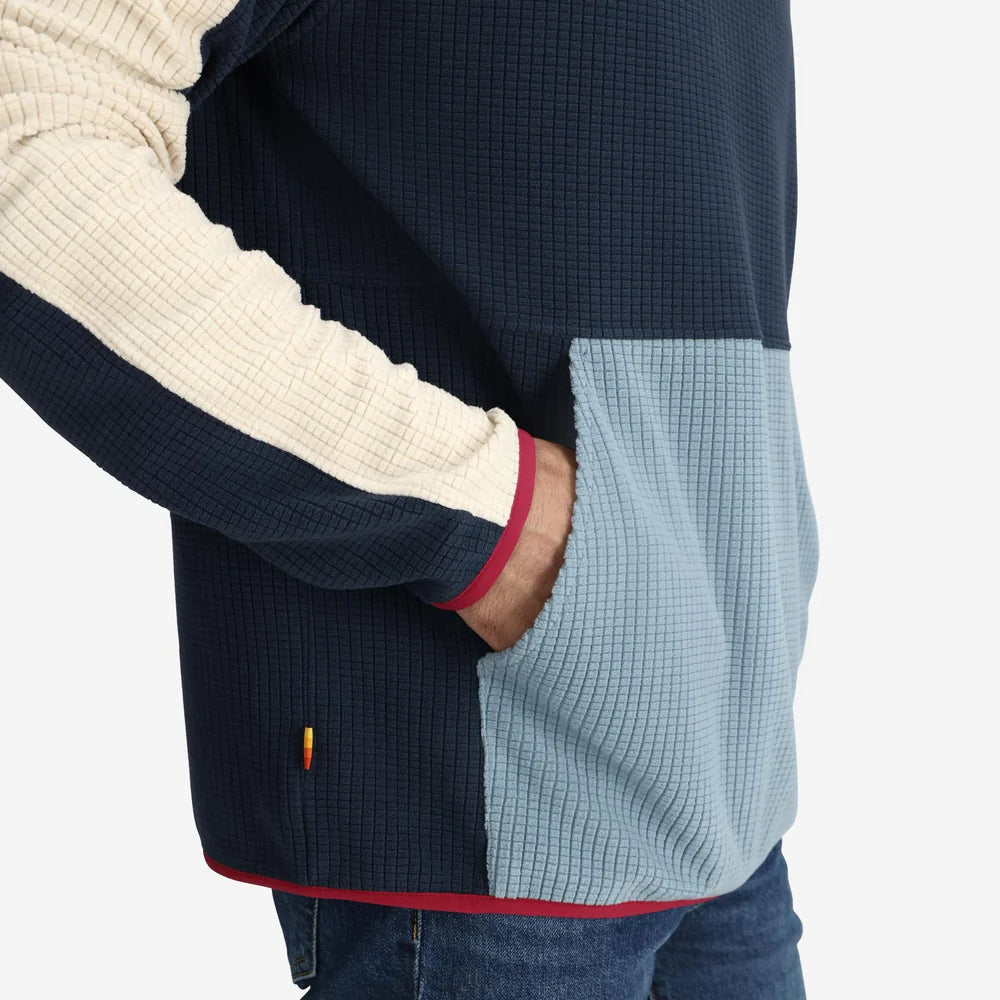 Grid Fleece Hoodie in Alpine and Hemingway Beanie Bundle