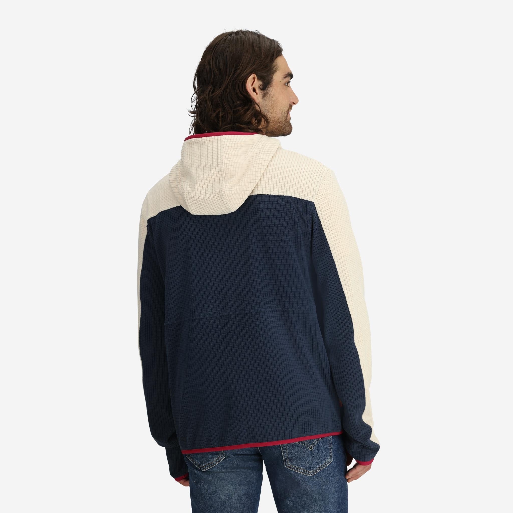 Unisex Verve Grid Fleece Hoodie in Alpine - FINAL SALE