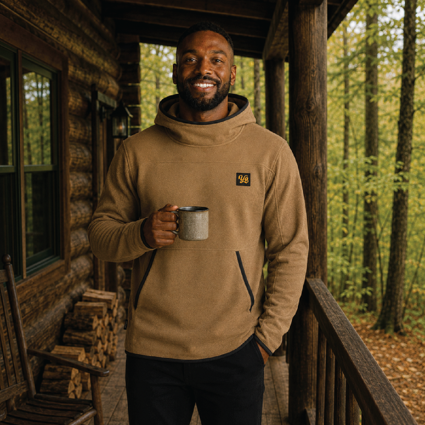Unisex Happy Camper Fleece Hoodie