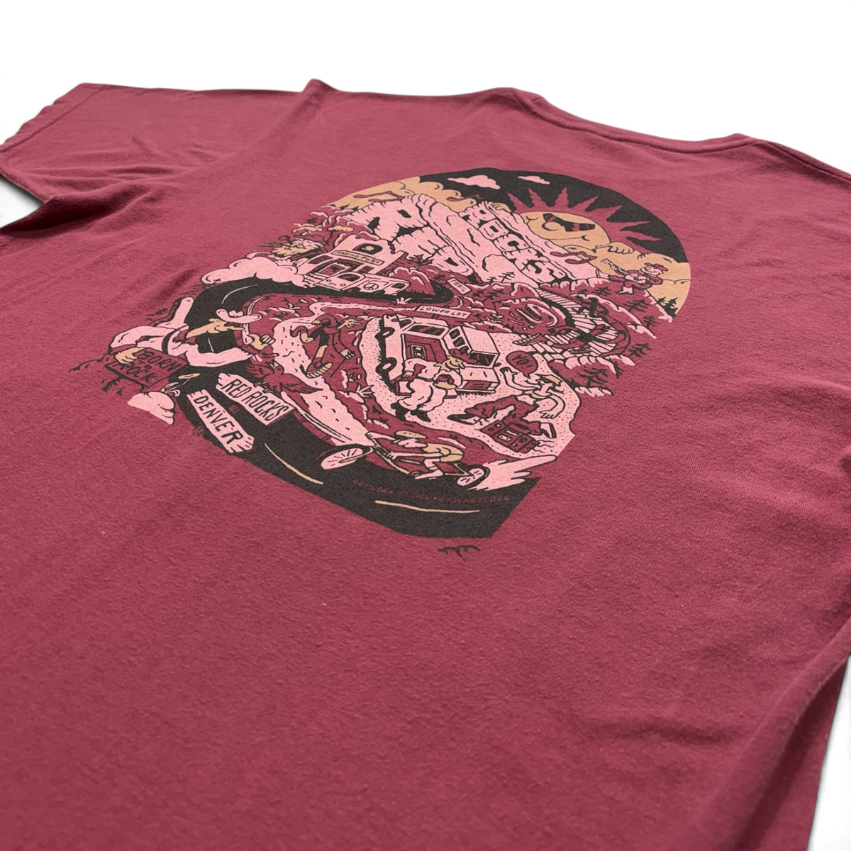 Unisex Red Rocks Born To Rock T-Shirt - Sandstone Red