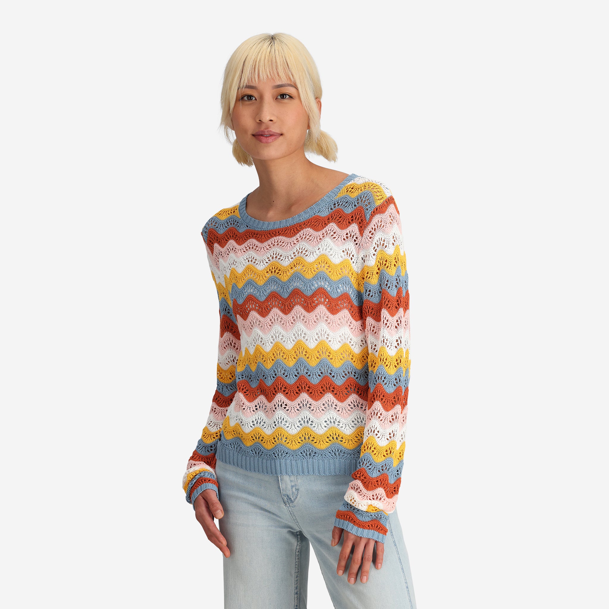 Women's Craft Knit Sweater in Ocean - FINAL SALE