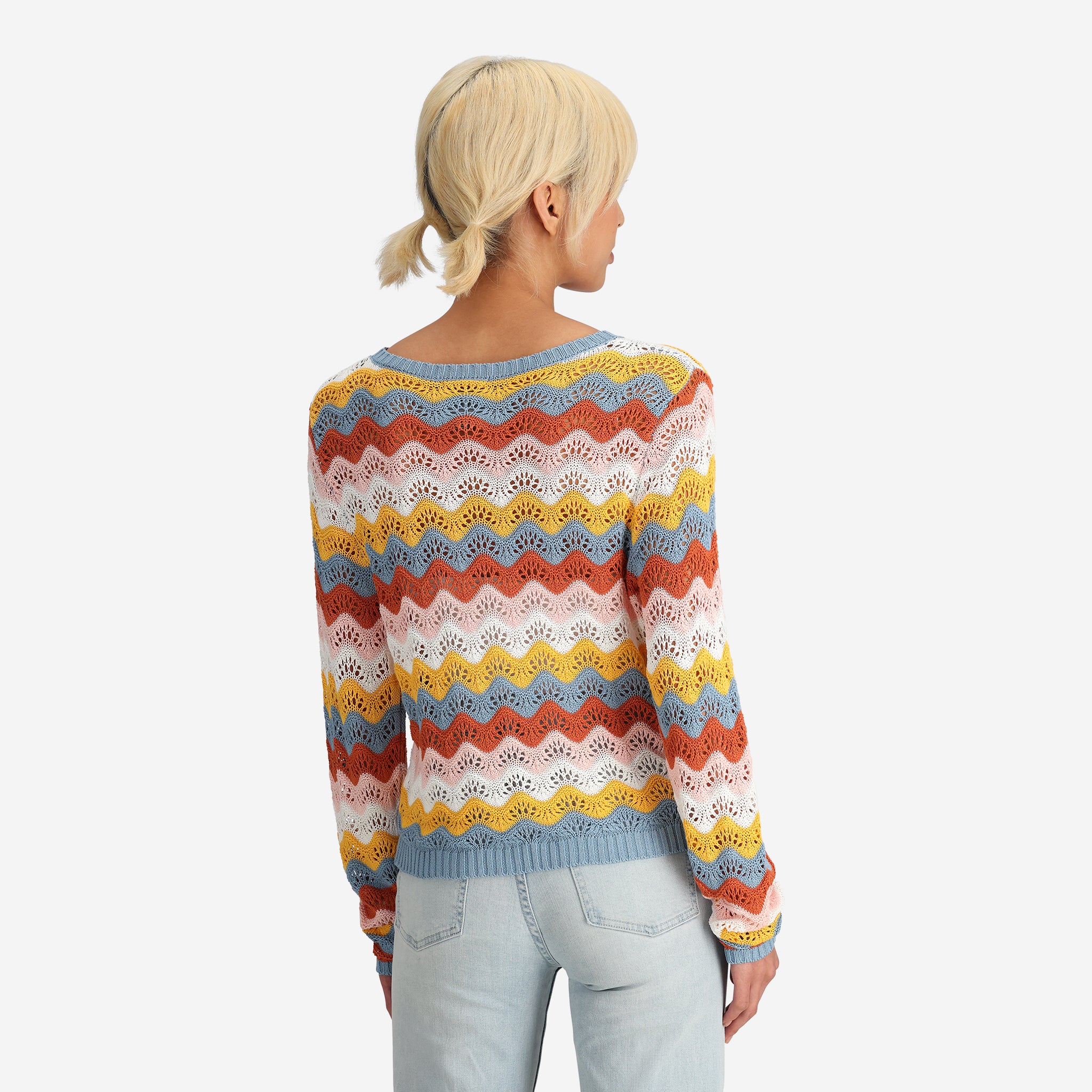 Women's Craft Knit Sweater in Ocean - FINAL SALE
