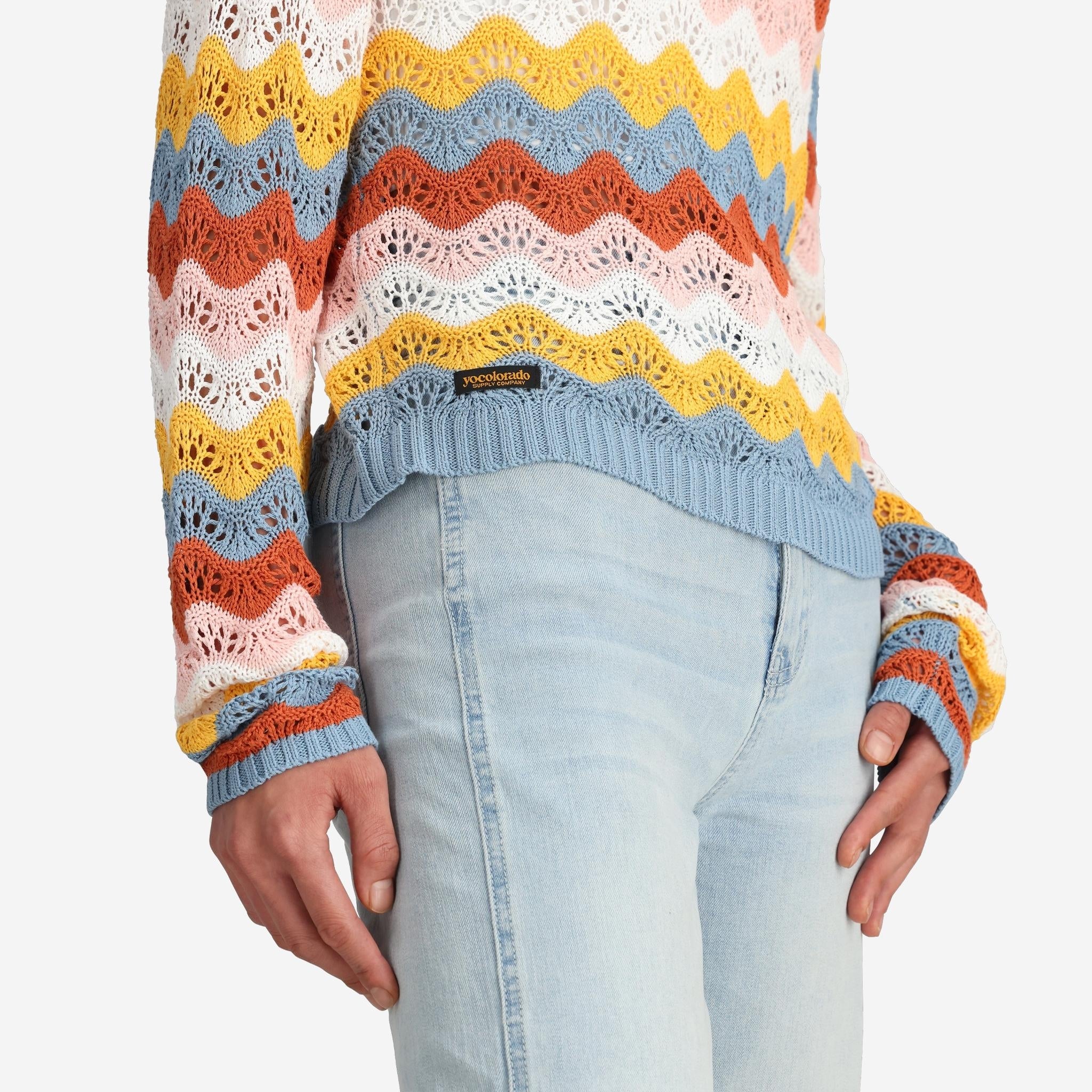 Women's Craft Knit Sweater in Ocean - FINAL SALE